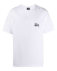 Stussy Logo Print Cotton T Shirt