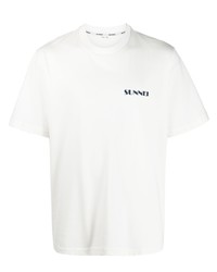 Sunnei Logo Print Cotton T Shirt