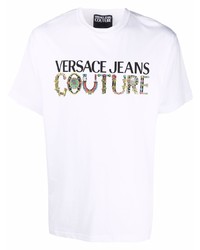 VERSACE JEANS COUTURE Logo Print Cotton T Shirt