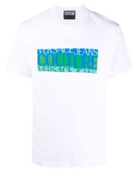 VERSACE JEANS COUTURE Logo Print Cotton T Shirt