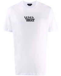 Versace Logo Print Cotton T Shirt