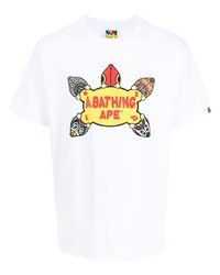 A Bathing Ape Logo Print Cotton T Shirt