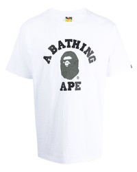 A Bathing Ape Logo Print Cotton T Shirt