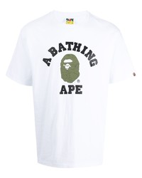 A Bathing Ape Logo Print Cotton T Shirt