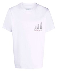 Casablanca Logo Print Cotton T Shirt