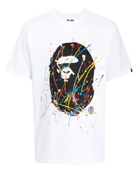 A Bathing Ape Logo Print Cotton T Shirt