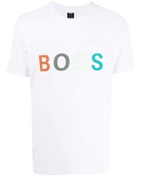 BOSS Logo Print Cotton T Shirt