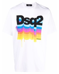 DSQUARED2 Logo Print Cotton T Shirt