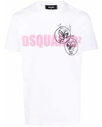 DSQUARED2 Logo Print Cotton T Shirt