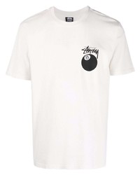 Stussy Logo Print Cotton T Shirt