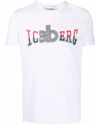 Iceberg Logo Print Cotton T Shirt