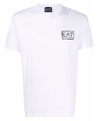 Ea7 Emporio Armani Logo Print Cotton T Shirt