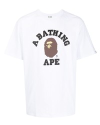 A Bathing Ape Logo Print Cotton T Shirt