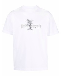 Palm Angels Logo Print Cotton T Shirt