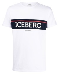 Iceberg Logo Print Cotton T Shirt