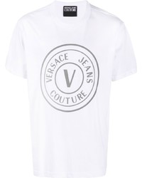 VERSACE JEANS COUTURE Logo Print Cotton T Shirt