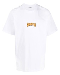 Carhartt WIP Logo Print Cotton T Shirt