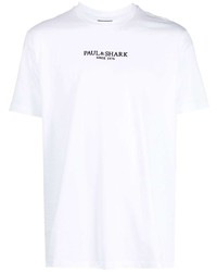 Paul & Shark Logo Print Cotton T Shirt