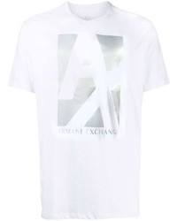 Armani Exchange Logo Print Cotton T Shirt