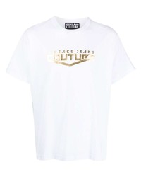 VERSACE JEANS COUTURE Logo Print Cotton T Shirt