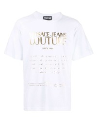 VERSACE JEANS COUTURE Logo Print Cotton T Shirt