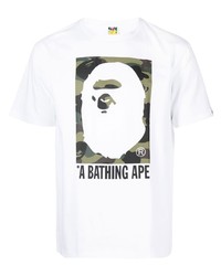 A Bathing Ape Logo Print Cotton T Shirt