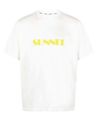 Sunnei Logo Print Cotton T Shirt