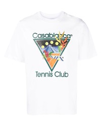 Casablanca Logo Print Cotton T Shirt