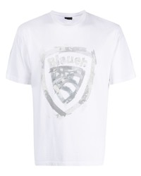 Blauer Logo Print Cotton T Shirt