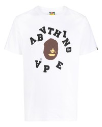 A Bathing Ape Logo Print Cotton T Shirt