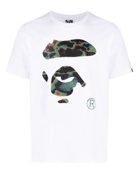 A Bathing Ape Logo Print Cotton T Shirt