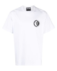 VERSACE JEANS COUTURE Logo Print Cotton T Shirt