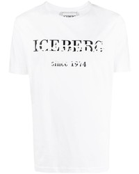 Iceberg Logo Print Cotton T Shirt