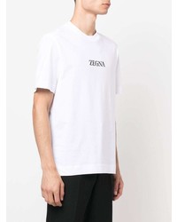 Z Zegna Logo Print Crew Neck T Shirt