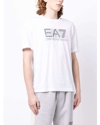 Ea7 Emporio Armani Logo Print Crew Neck T Shirt