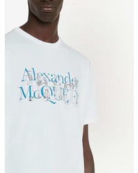 Alexander McQueen Logo Print Crew Neck T Shirt