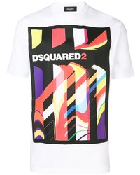 DSQUARED2 Logo Print Crew Neck T Shirt