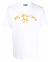 Diesel Logo Print Crew Neck T Shirt