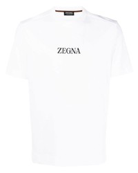 Z Zegna Logo Print Crew Neck T Shirt