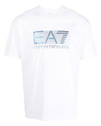 Ea7 Emporio Armani Logo Print Crew Neck T Shirt