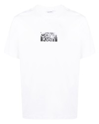 Calvin Klein Logo Print Crew Neck T Shirt