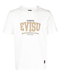 Evisu Logo Print Crew Neck T Shirt