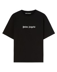 Palm Angels Logo Print Crew Neck T Shirt