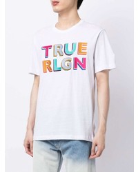 True Religion Logo Print Crewneck T Shirt