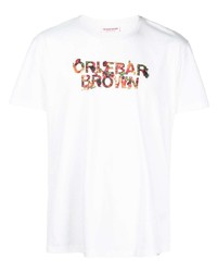Orlebar Brown Logo Print Crewneck T Shirt