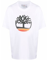 Timberland Logo Print Crewneck T Shirt