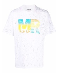 Martine Rose Logo Print Cut Out T Shirt