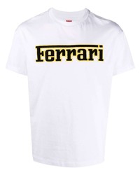 Ferrari Logo Print Detail T Shirt