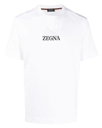 Zegna Logo Print Detail T Shirt