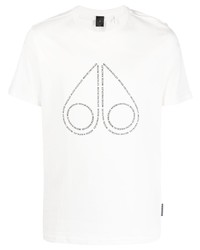 Moose Knuckles Logo Print Jersey T Shirt
